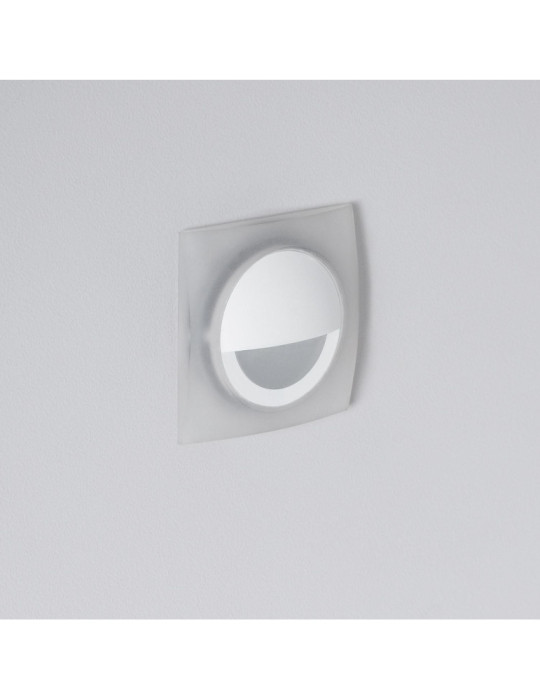 Balise LED 3W Encastrable au Mur Carrée Occulare Blanche