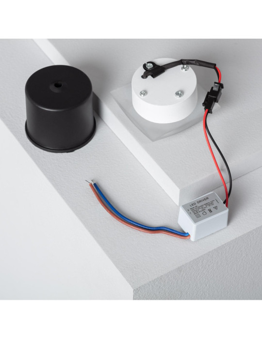 Balise LED 3W Encastrable au Mur Carrée Occulare Blanche