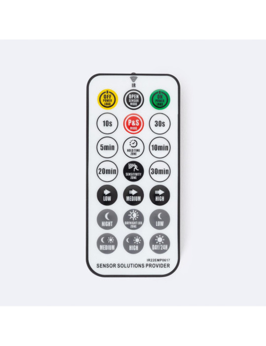 Détecteur de Mouvement blanc PIR 360º Spécial Couloirs avec telecommande.