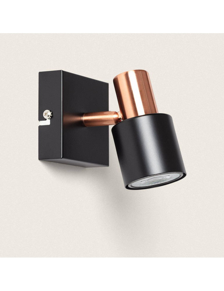 Applique Murale et de Plafond Orientable Métal 1 Spot Albus Black Rose