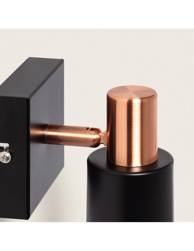 Applique Murale et de Plafond Orientable Métal 1 Spot Albus Black Rose