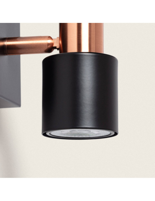 Applique Murale et de Plafond Orientable Métal 1 Spot Albus Black Rose