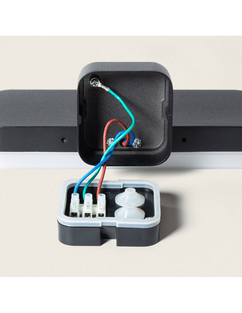 Applique Murale Extérieure LED 10W Éclairage Rectangulaire Noire Mirto