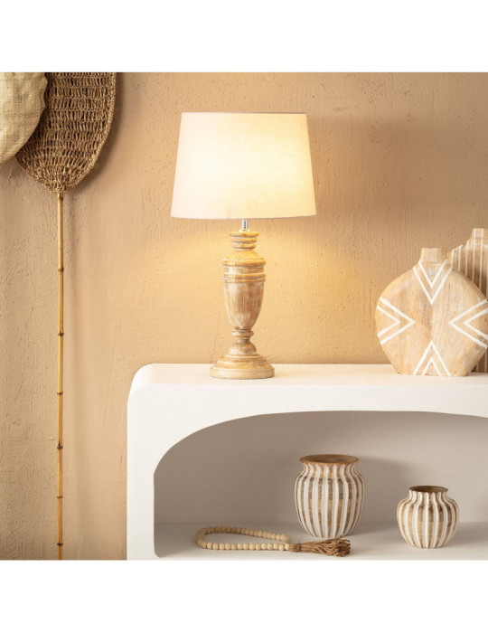 Lampe à Poser en bois Hausa ILUZZIA
