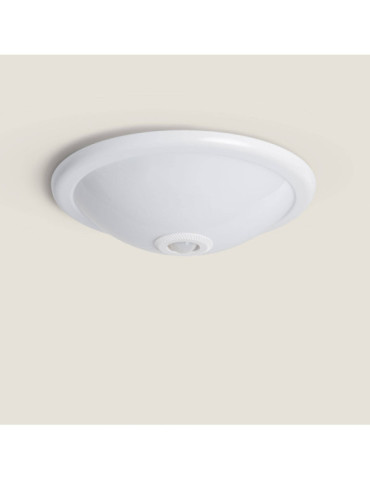 Plafonnier LED Rond 2x E27 avec Détecteur de Mouvement PIR et Crépusculaire