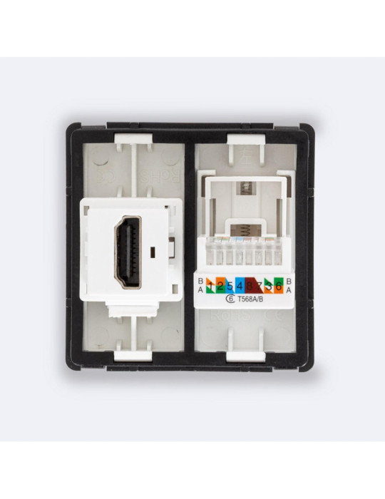 Prise Internet RJ45 CAT 6 + HDMI Modern