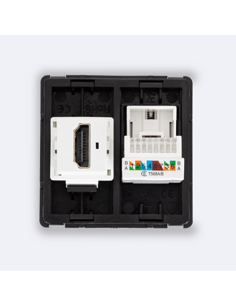 Prise Internet RJ45 CAT 6 + HDMI Modern