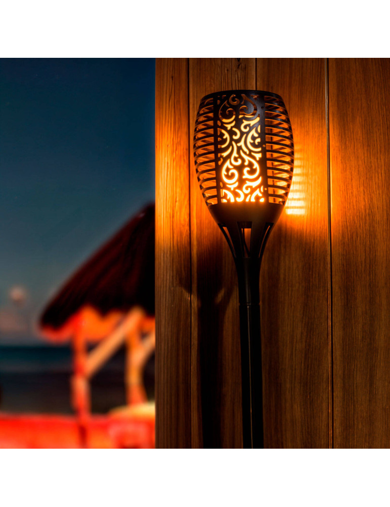 Torche LED Solaire Effet Flamme sur Piquet 1W 78cm