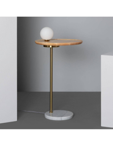 Lampe à Poser Bois et Verre Brandt