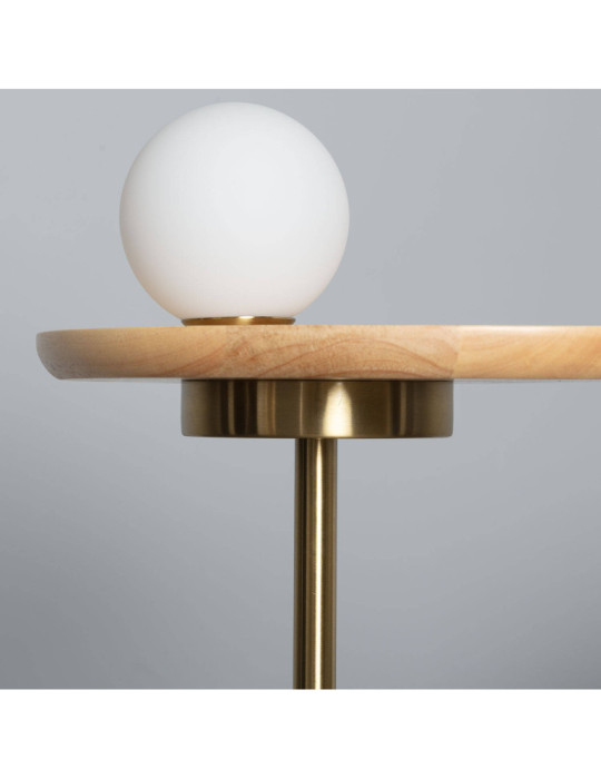 Lampe à Poser Bois et Verre Brandt