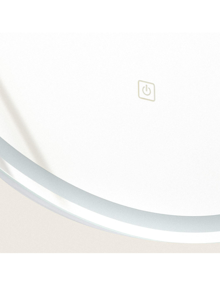 Miroir de Salle de Bain avec éclairage LED et Anti-buée Jizan Ø60 cm