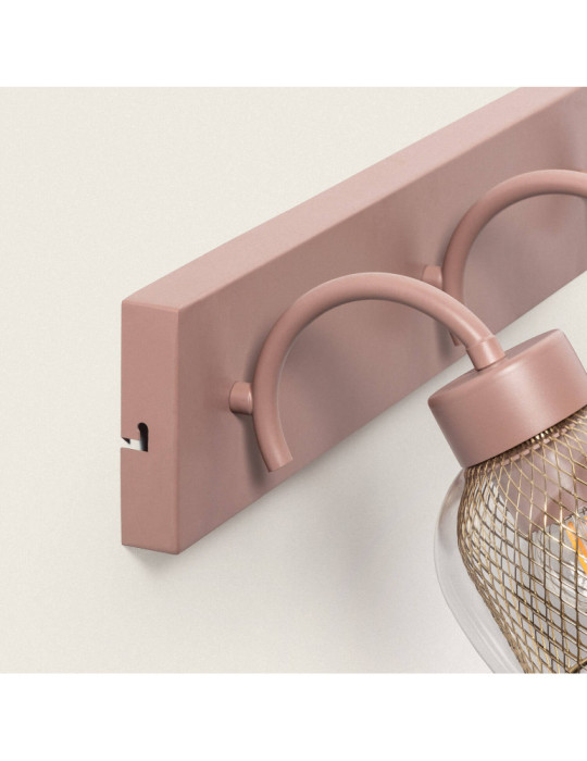 Lampe Murale Métal et Verre Aziel 3 Spots