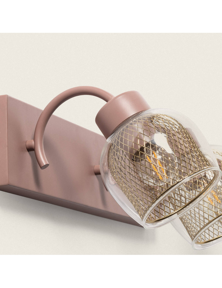 Lampe Murale Métal et Verre Aziel 3 Spots