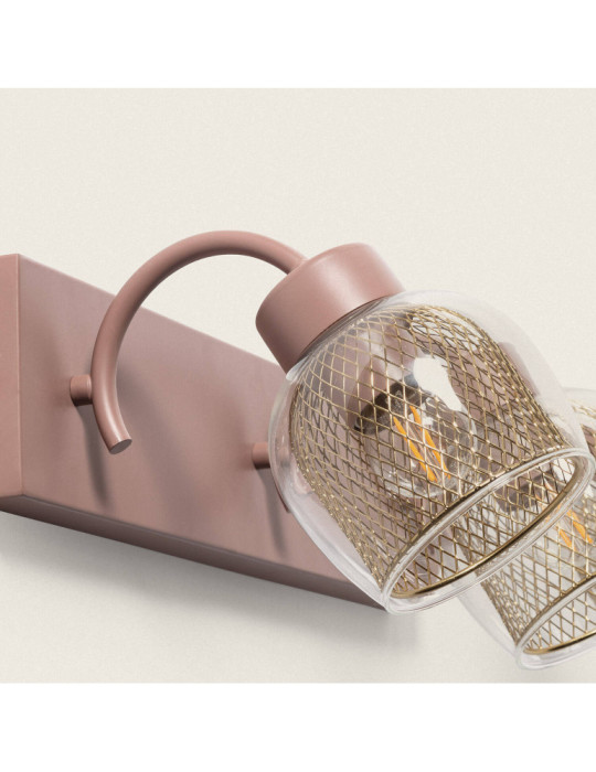 Lampe Murale Métal et Verre Aziel 3 Spots