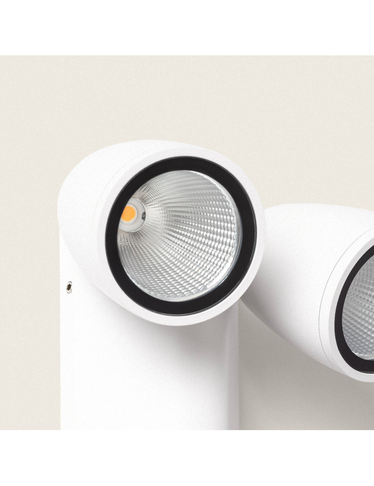 Applique Murale Extérieure LED 12W Aluminium avec Détecteur de Mouvement PIR Abel 2 Spots