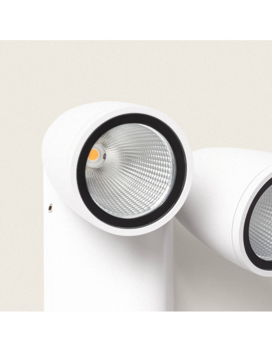 Applique Murale Extérieure LED 12W Aluminium avec Détecteur de Mouvement PIR Abel 2 Spots