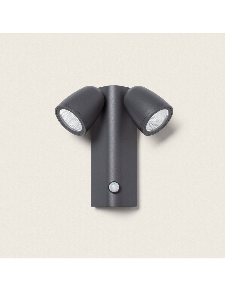 Applique Murale Extérieure LED 12W Aluminium avec Détecteur de Mouvement PIR Abel 2 Spots Applique Murale Extérieure LED 12W Aluminium avec Détecteur de Mouvement PIR Abel 2 Spots