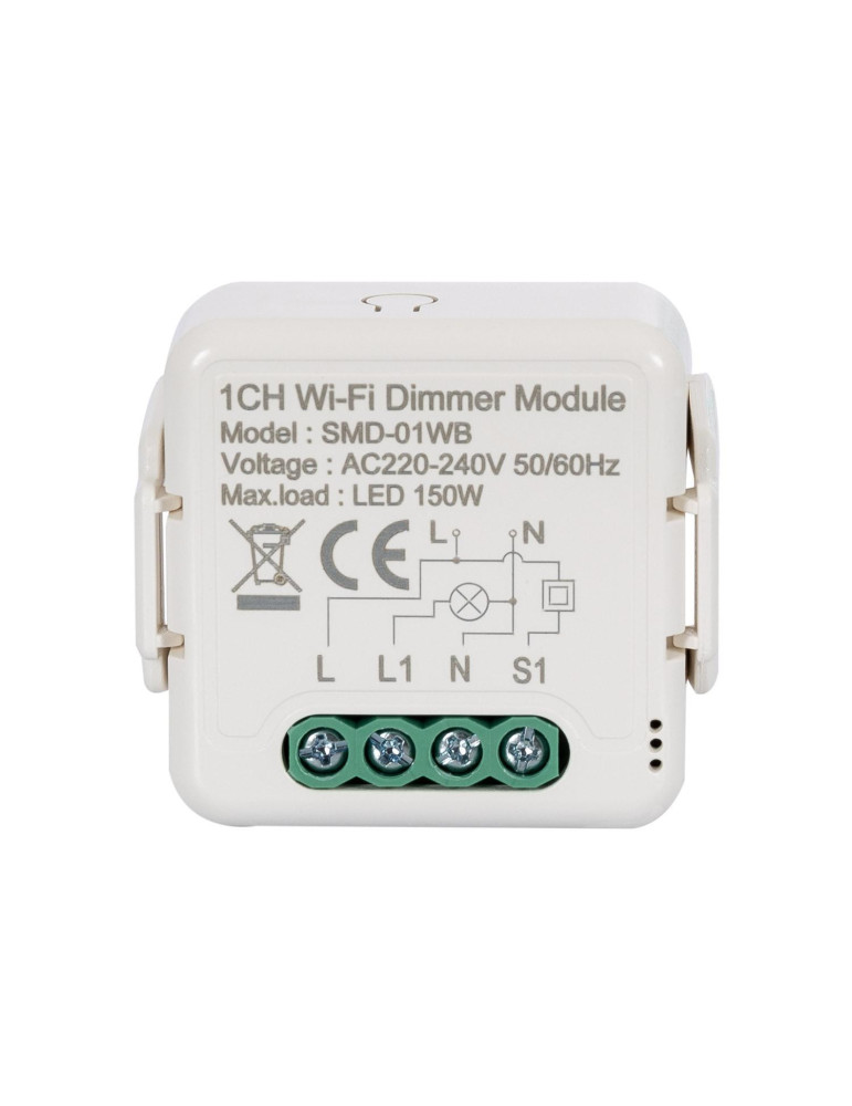 Module de Variation WiFi TRIAC Compatible avec Bouton-Poussoir