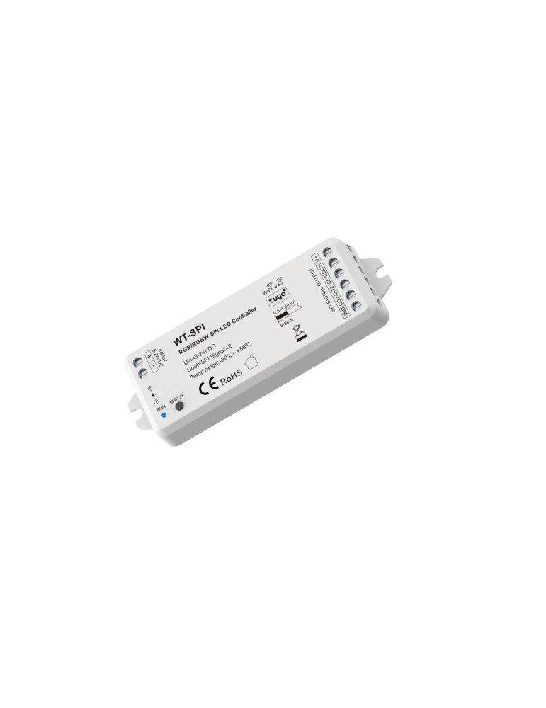 Contrôleur Variateur Ruban LED RGB/RGBW Digital SPI compatible avec WiFi et Télécommande RF