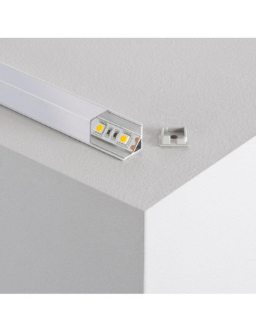 Profilé Aluminium Triangulaire d'Angle 2m pour Ruban LED jusqu'à 10mm