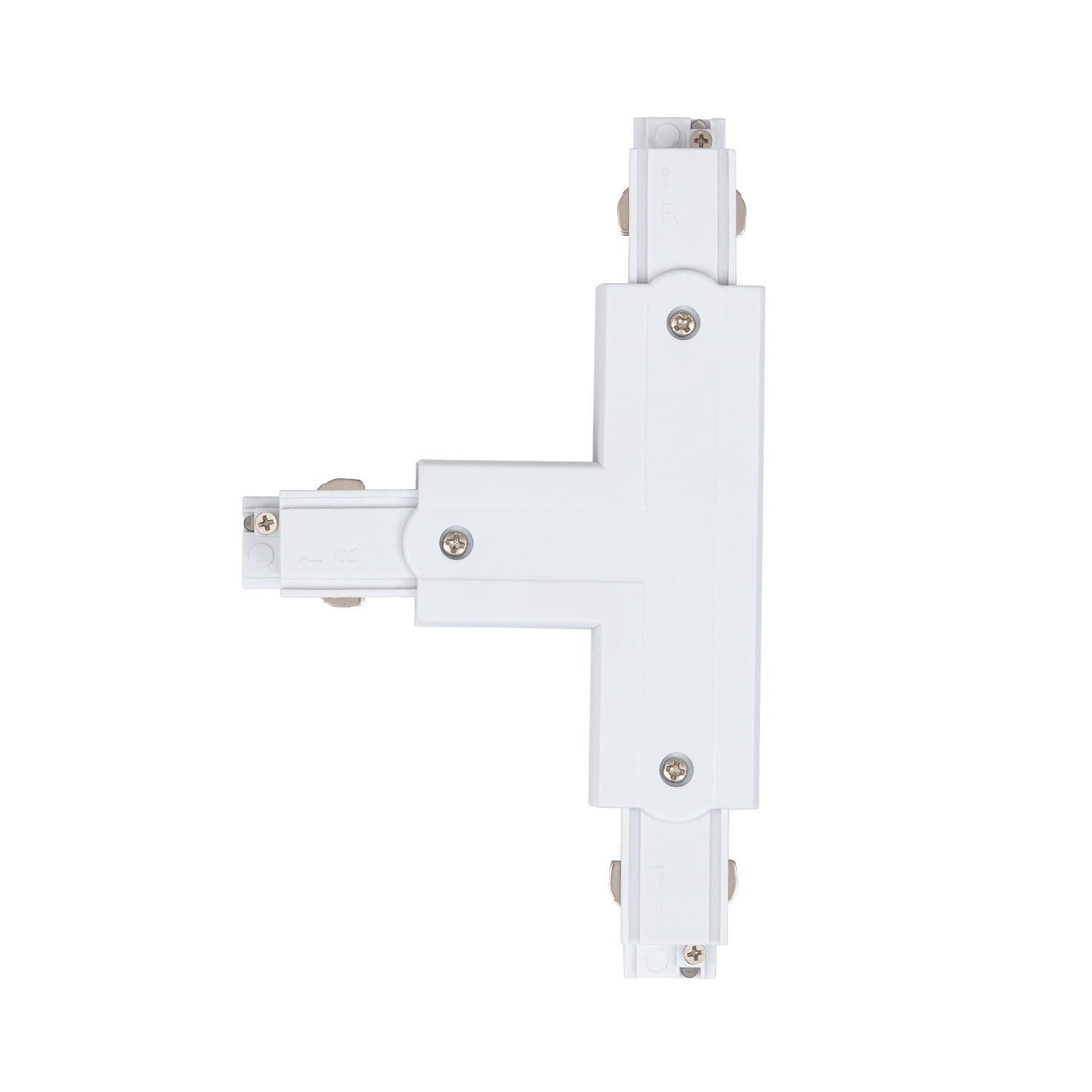 Connection Left Side Type T pour Rail Triphasé Blanc