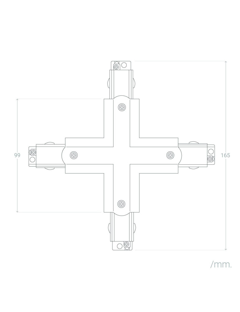 Connecteur Type X pour Rail Triphasé