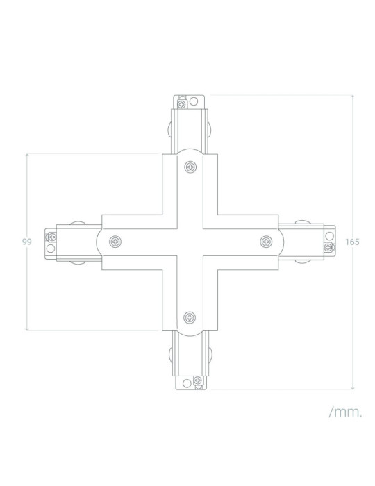 Connecteur Type X pour Rail Triphasé