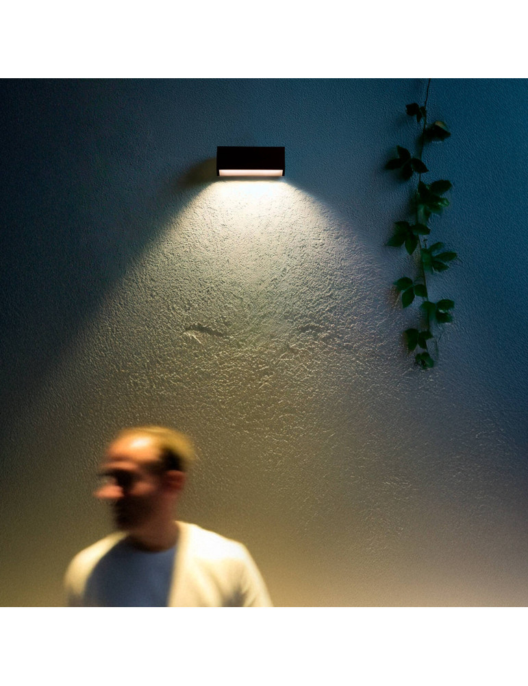 Balise LED Extérieure 3W En Saillie au Mur Rectangulaire Valeta Anthracite