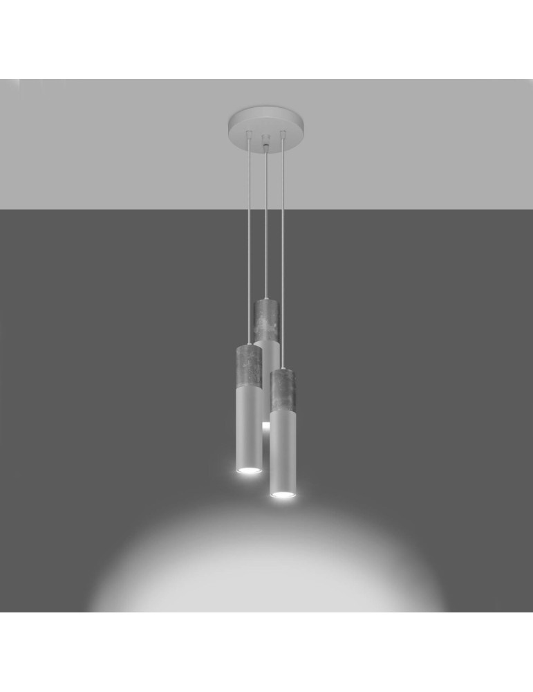 Suspension Béton Borgio 3P  SOLLUX