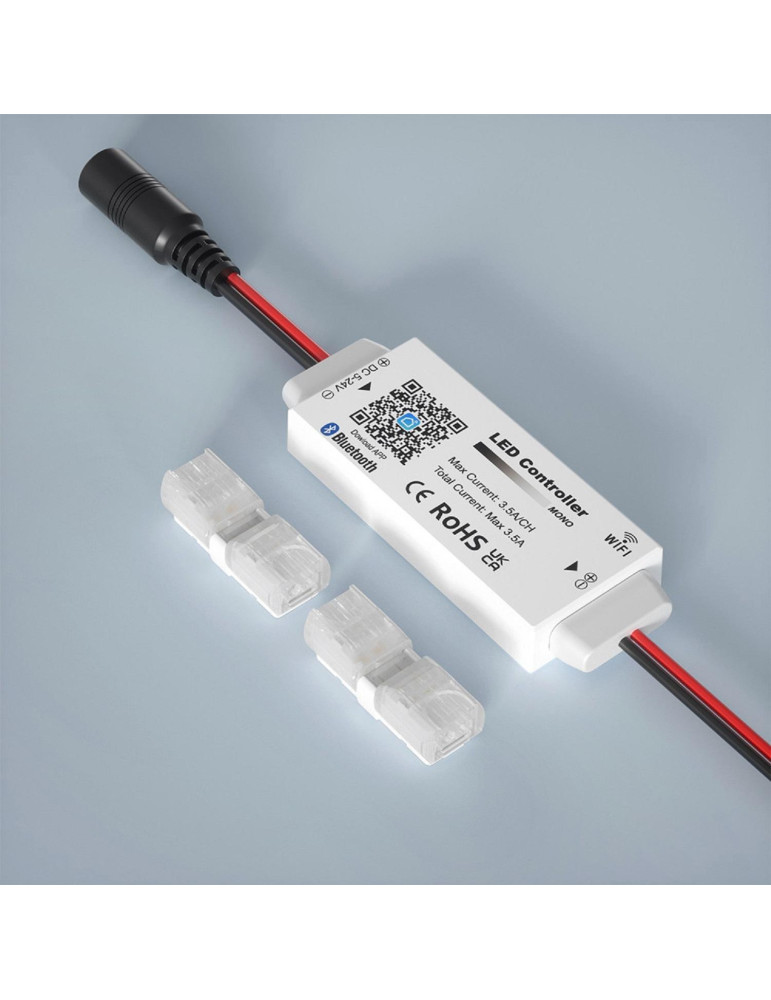 Contrôleur Variateur WiFi pour Ruban LED Monochrome 5/24V DC