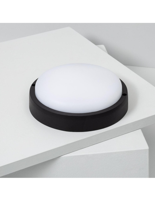 Plafonnier LED Extérieur Rond 25W Hublot Black IP65 Ø175 mm