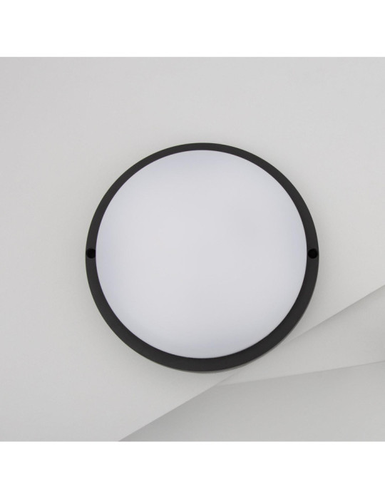 Plafonnier LED Extérieur Rond 25W Hublot Black IP65 Ø175 mm