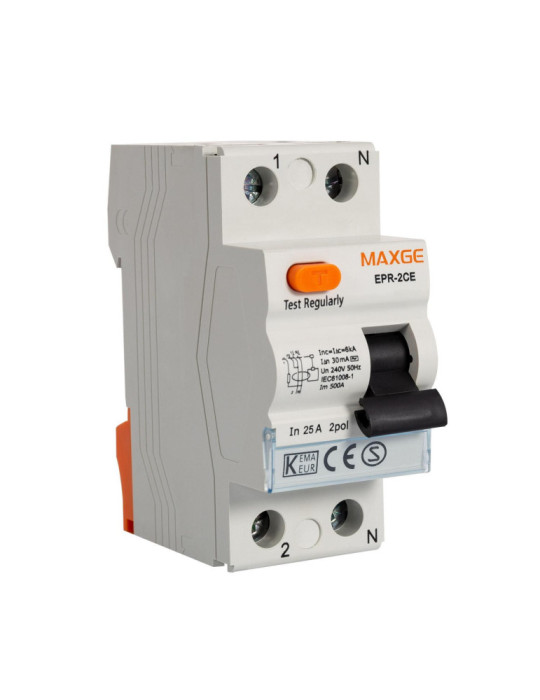 Interrupteur Différentiel Résidentiel 1P+N-30mA 25-40A Class AC-6kA MAXGE