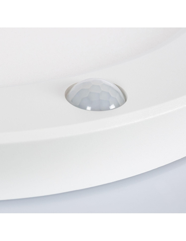Dalle LED Ronde 18W CCT Sélectionnable Slim Surface avec Détecteur de Présence PIR Coupe Ajustable Ø75-205 mm