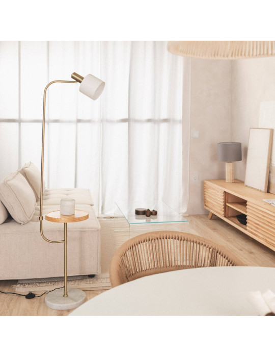 Lampadaire Métal et Marbre Dafne