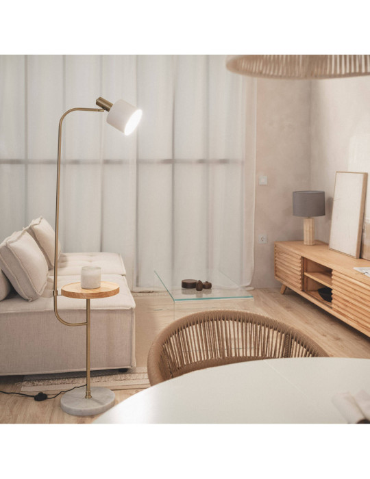 Lampadaire Métal et Marbre Dafne