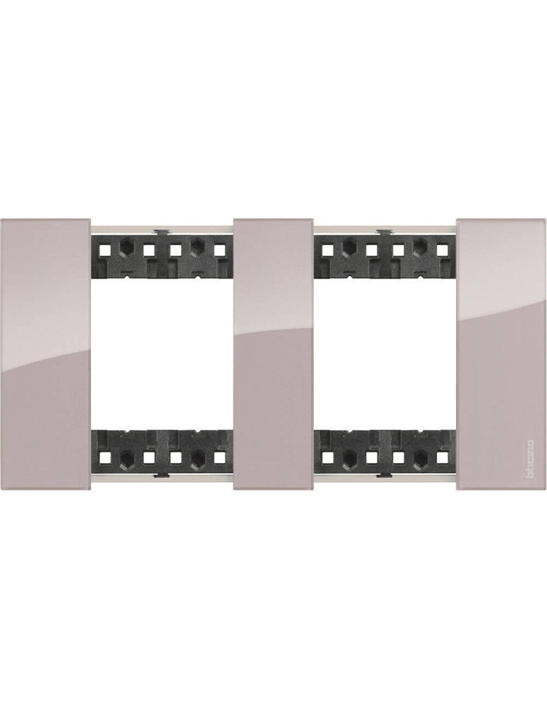 Platine de Finition 2 x 2 Modules Kristall BTicino Living Now KA4802M2D_