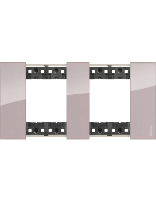 Platine de Finition 2 x 2 Modules Kristall BTicino Living Now KA4802M2D_