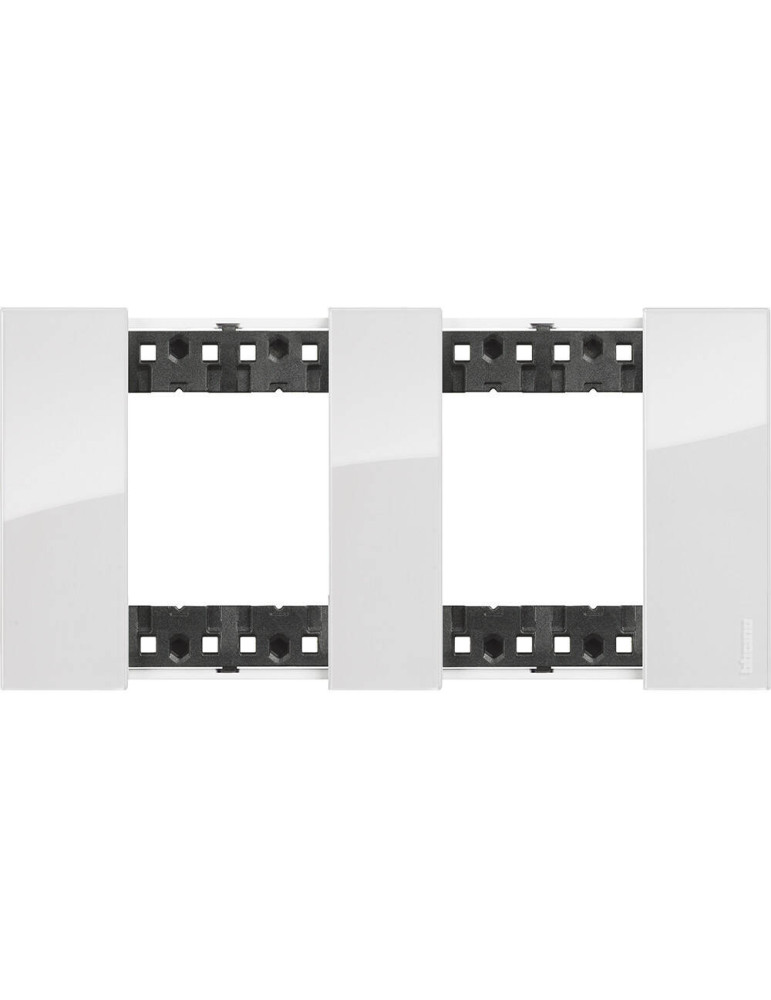 Platine de Finition 2 x 2 Modules Kristall BTicino Living Now KA4802M2D_