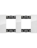 Platine de Finition 2 x 2 Modules Kristall BTicino Living Now KA4802M2D_