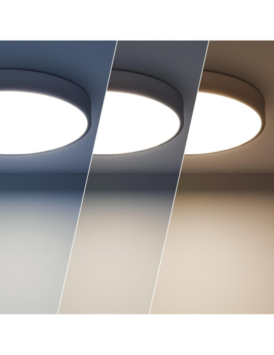 Plafonnier LED Rond Métal 30W CCT Sélectionnable Hidria Ø400 mm