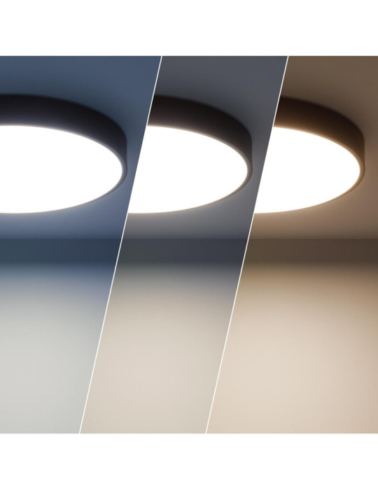 Plafonnier LED Rond Métal 30W CCT Sélectionnable Hidria Ø400 mm