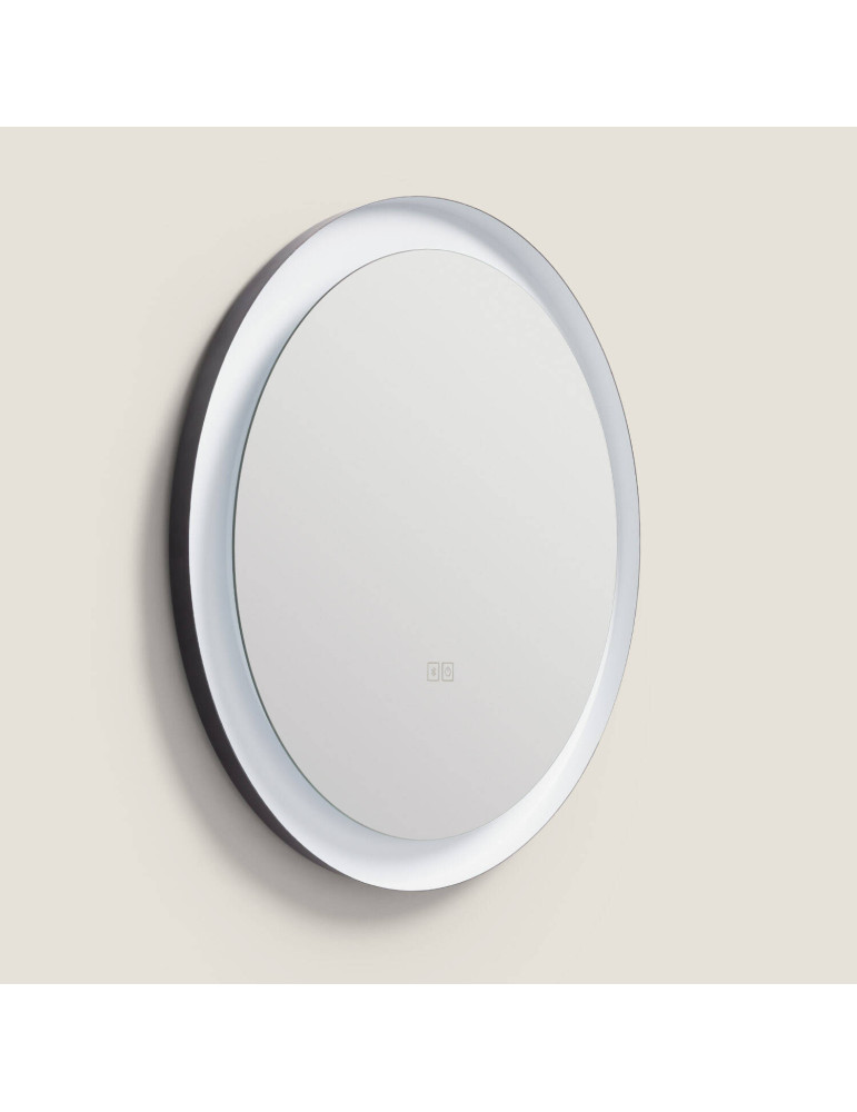 Miroir Salle de Bain avec Éclairage LED Anti-buée Ø60 cm Nahia
