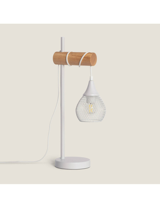 Lampe à Poser Métal et Bois Monah