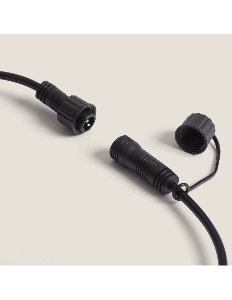 Kit Guirlande Lumineuse Extérieure IP44 5m Noire + 5 Ampoules Filament LED B22 6W G95