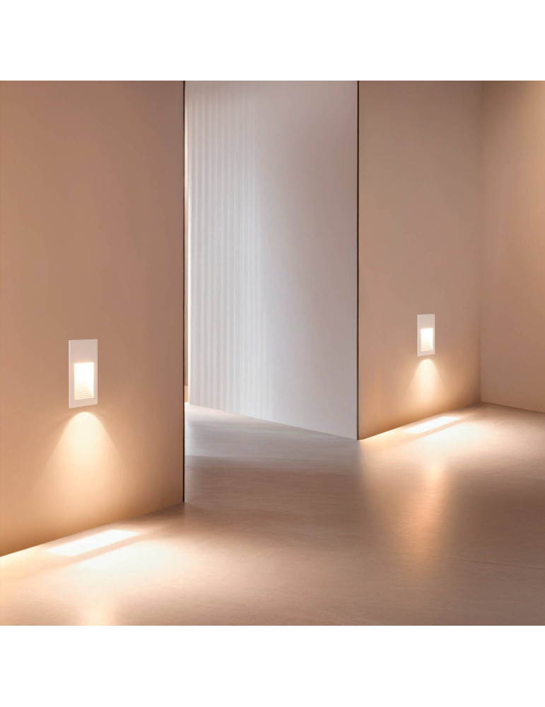 Balise LED Extérieure 5W Encastrable au Mur Goethe Blanche