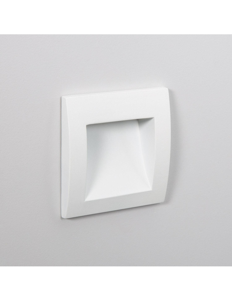 Balise LED Extérieure 4W Encastrable au Mur Carrée Natt Blanche