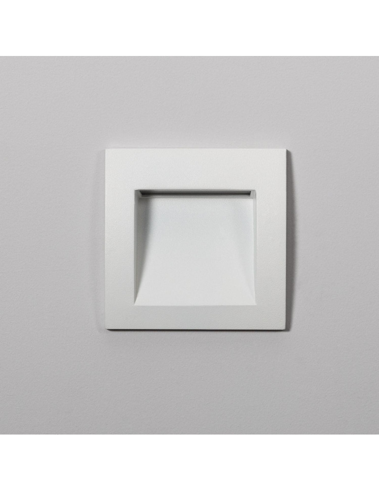 Balise LED Extérieure 4W Encastrable au Mur Carrée Natt Blanche