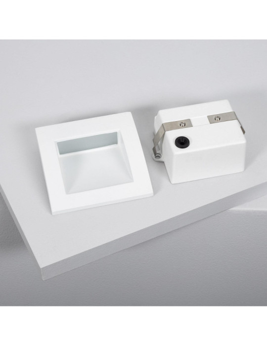 Balise LED Extérieure 4W Encastrable au Mur Carrée Natt Blanche