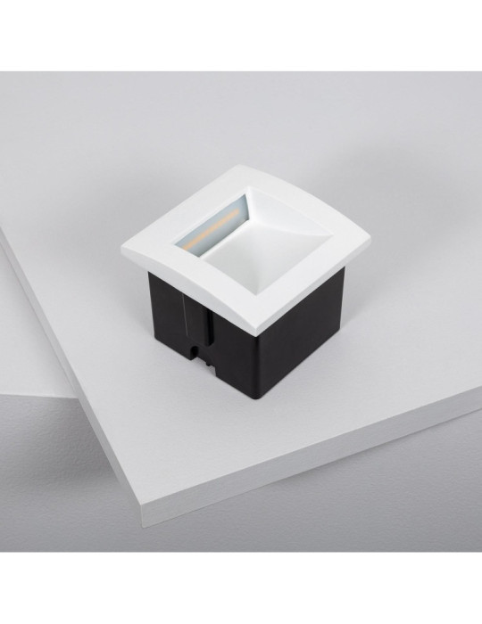 Balise LED Extérieure 4W Encastrable au Mur Carrée Natt Blanche